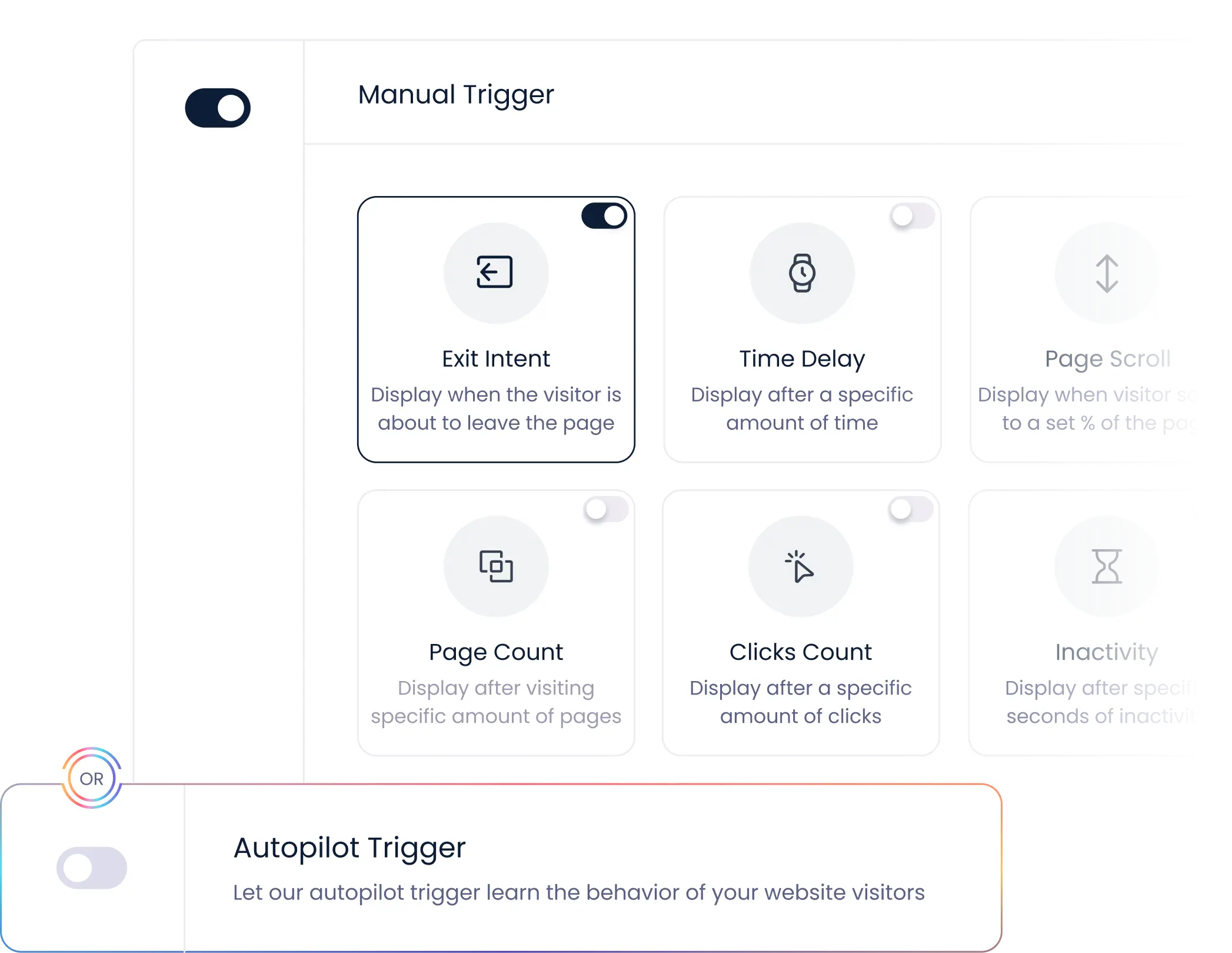 pop-up triggers