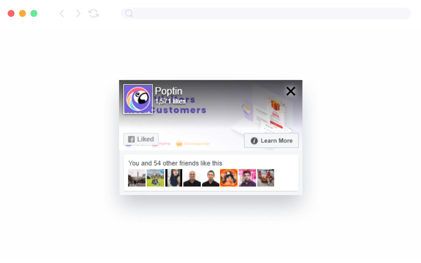 Pop-ups sociaux
