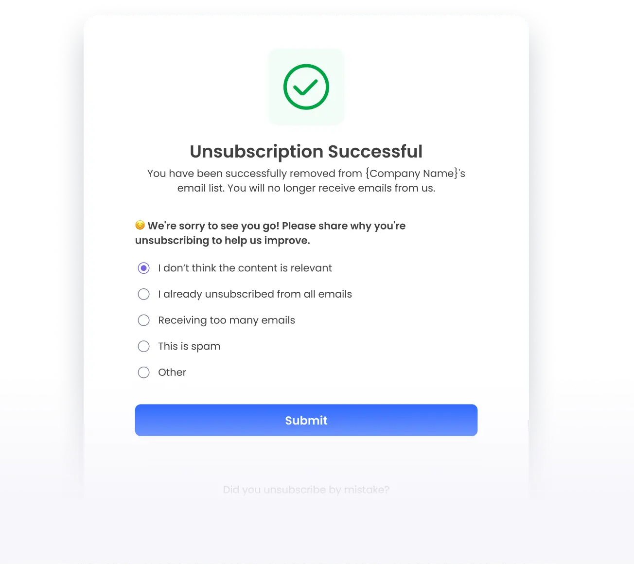 Hassle free unsubscribes & compliance