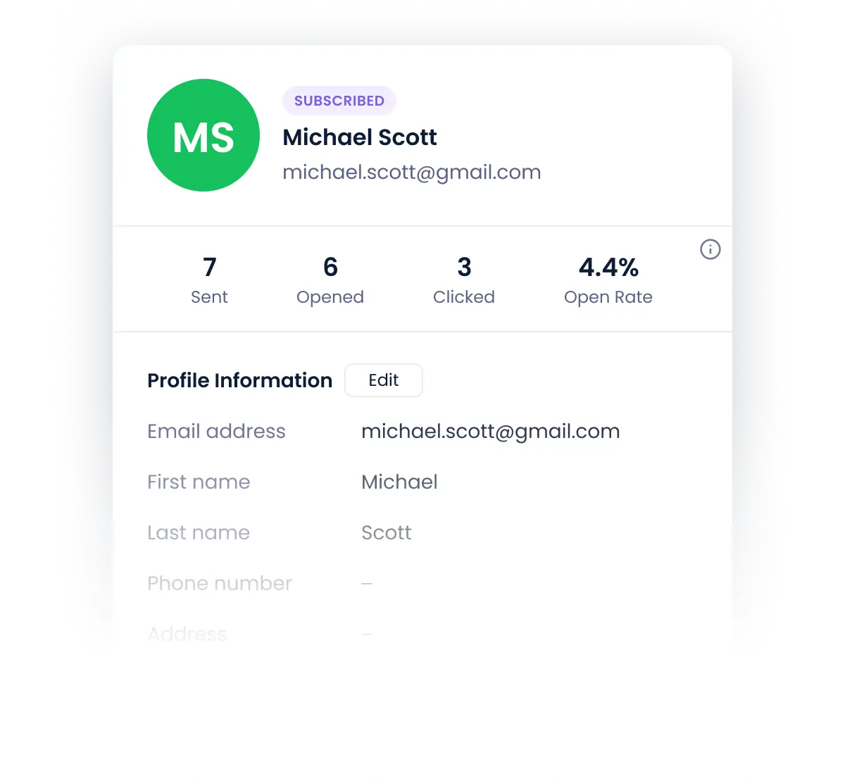 Simple sign-ups and profile update