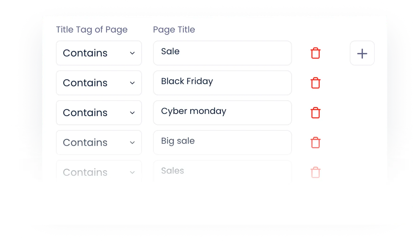 Add multiple title tags to accurately target your campaigns