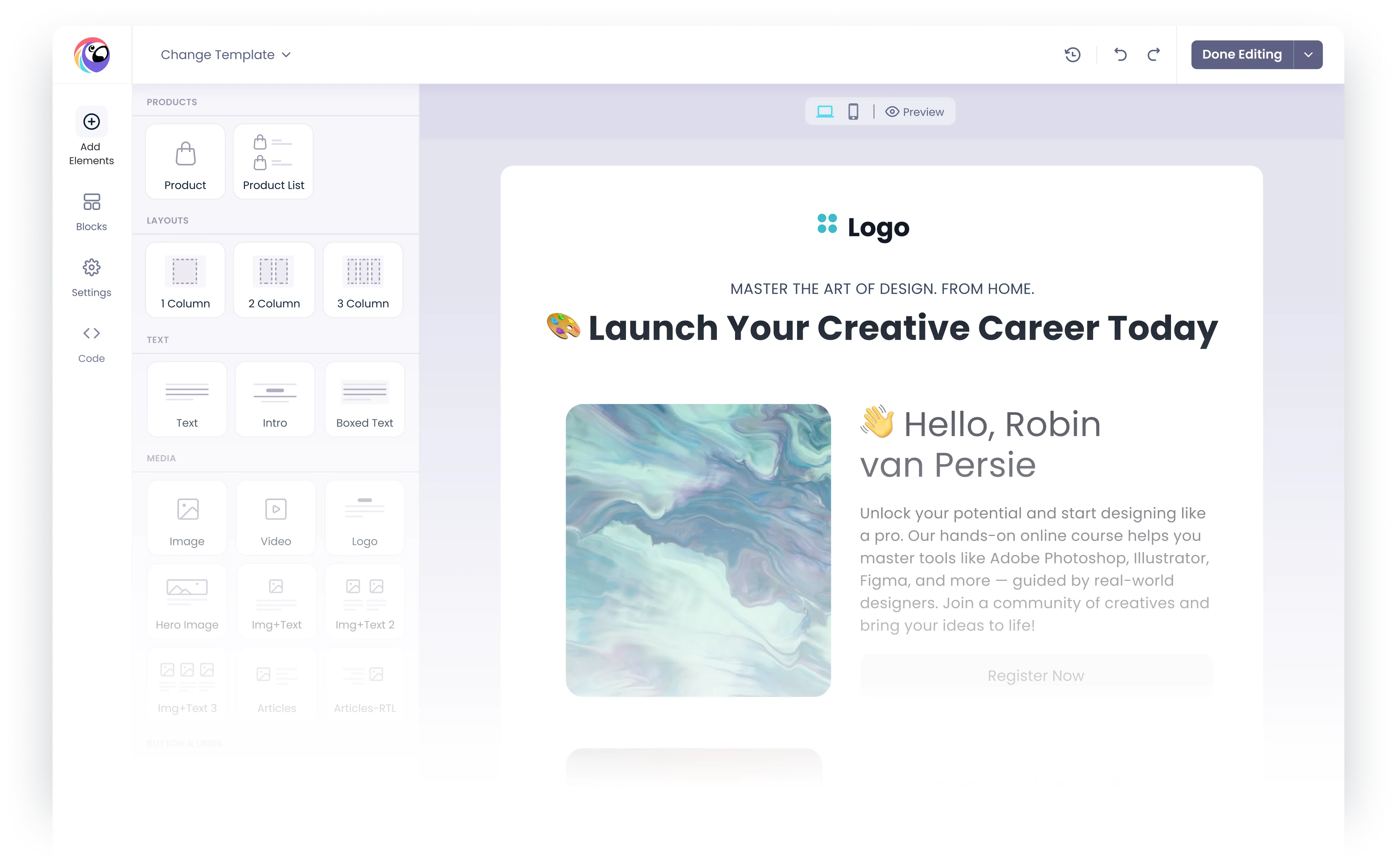 Email Builder Banner