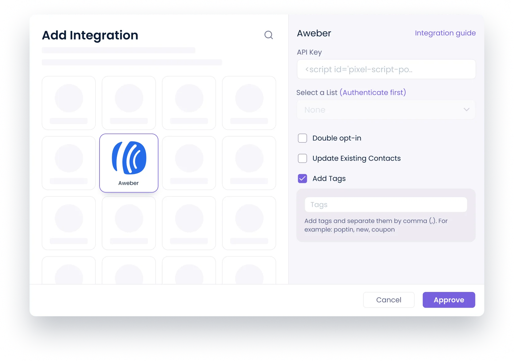about aweber integration
