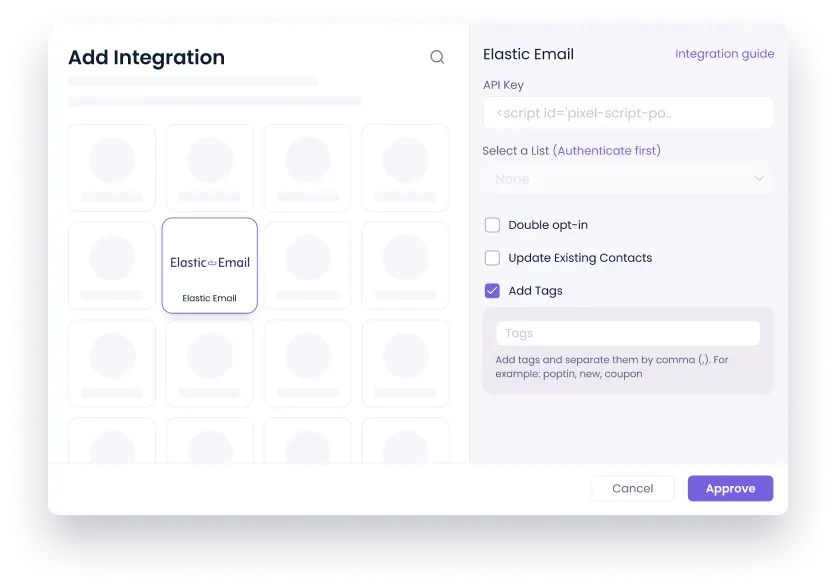 Informazioni sull'integrazione con Elasticmail