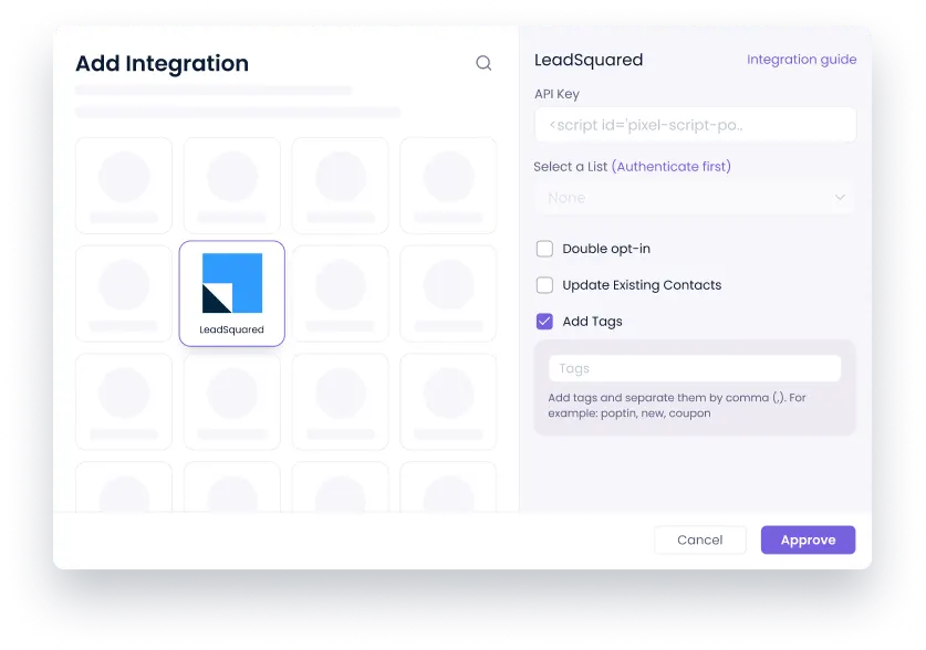 Acerca de la integración de Leadsquared