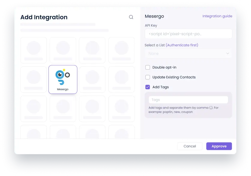 Acerca de la integración de Mesergo