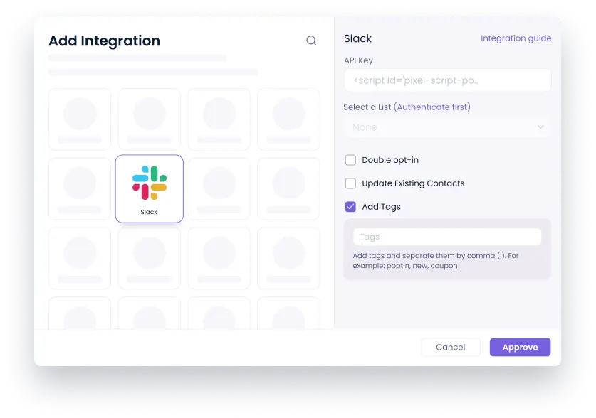 Informazioni sull'integrazione con Slack