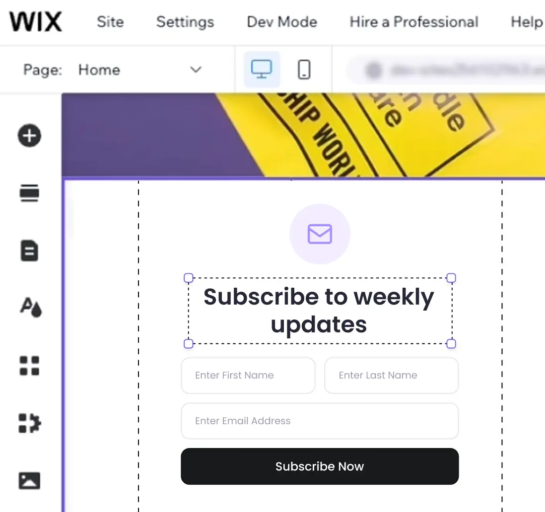 Formulários Wix